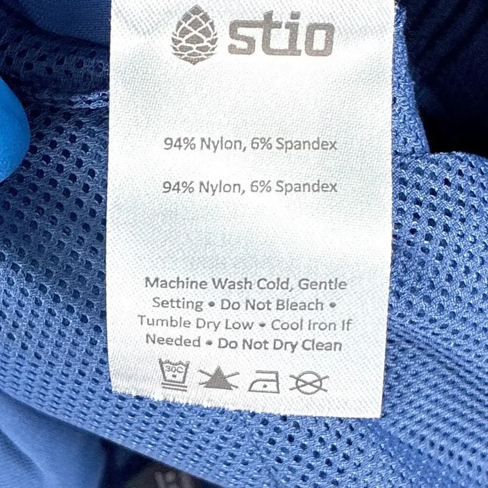 Stio Chino Shorts Mens 34 Blue Coburn Nylon Performance Stretch Preppy Outdoors